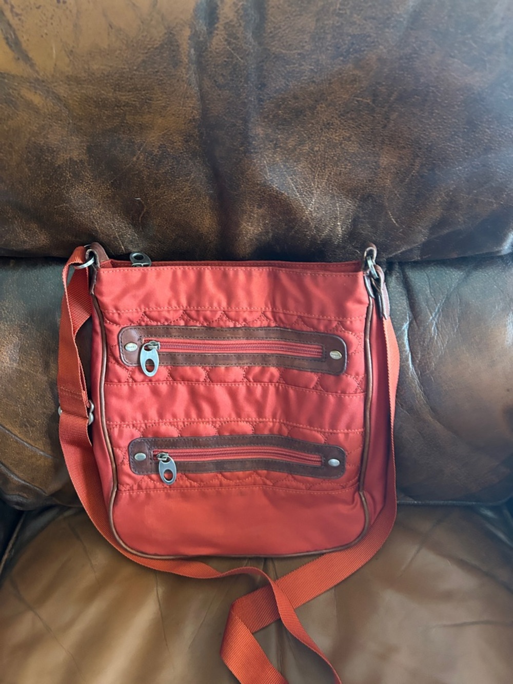 Red Crossbody Shoulder Bag - Lightweight Everyday Carry